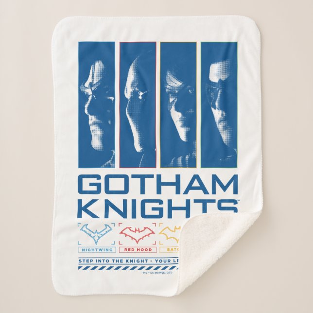 Cobertor Sherpa Gotham Knights Face Painéis (Frente)