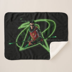 Cobertor Sherpa Gotham Knights Robin no logotipo