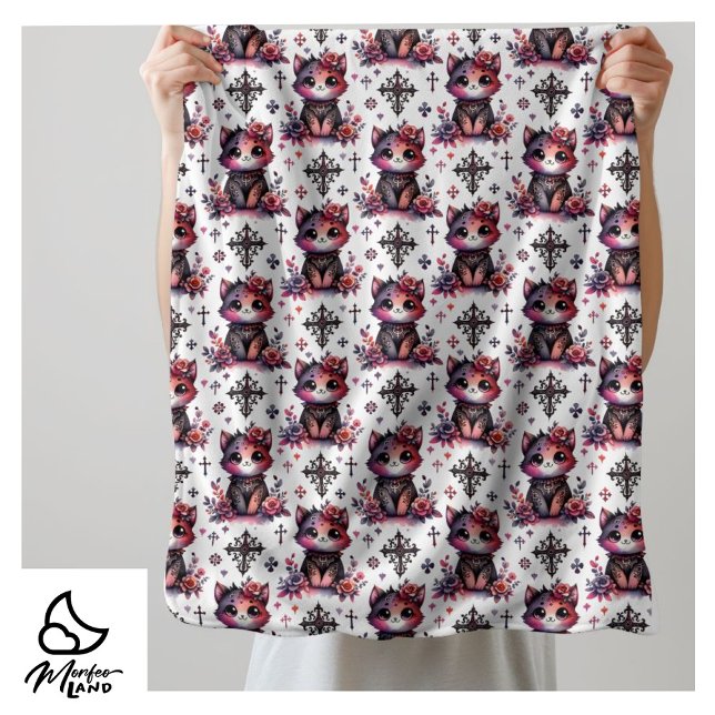 Cobertor Sherpa Gótica Kitten (Criador carregado)