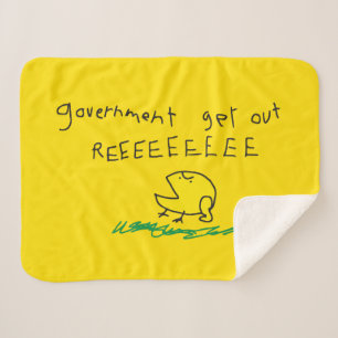 Cobertor Sherpa Governo fora REE SNEKRIGHT Bandeira Gadsden