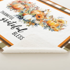 Cobertor Sherpa Graças, Grata, Abençoada Sherpa Blanket