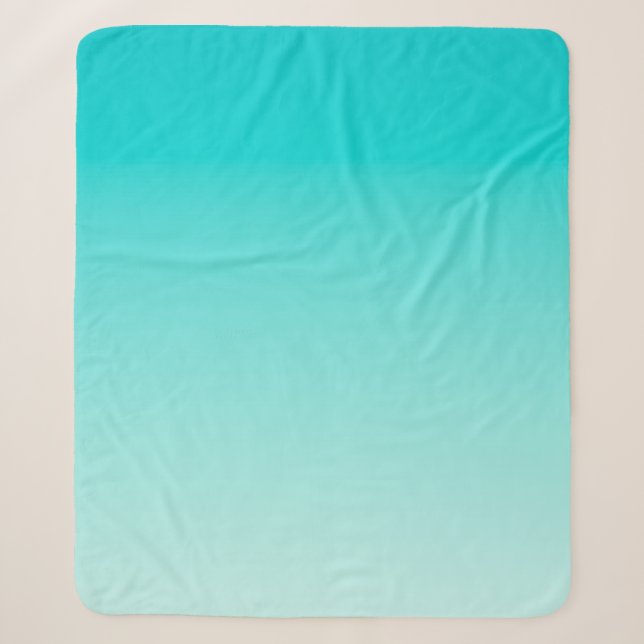 Cobertor Sherpa Gradiente aqua de chá (Frente)
