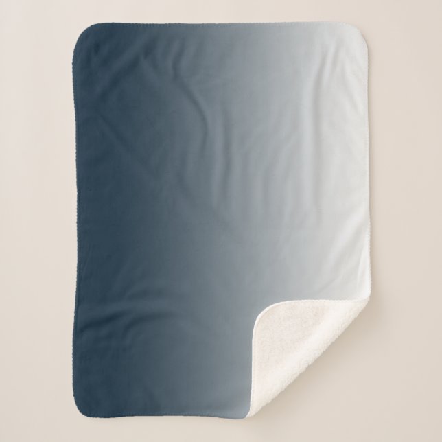 Cobertor Sherpa Gradiente azul (Frente)