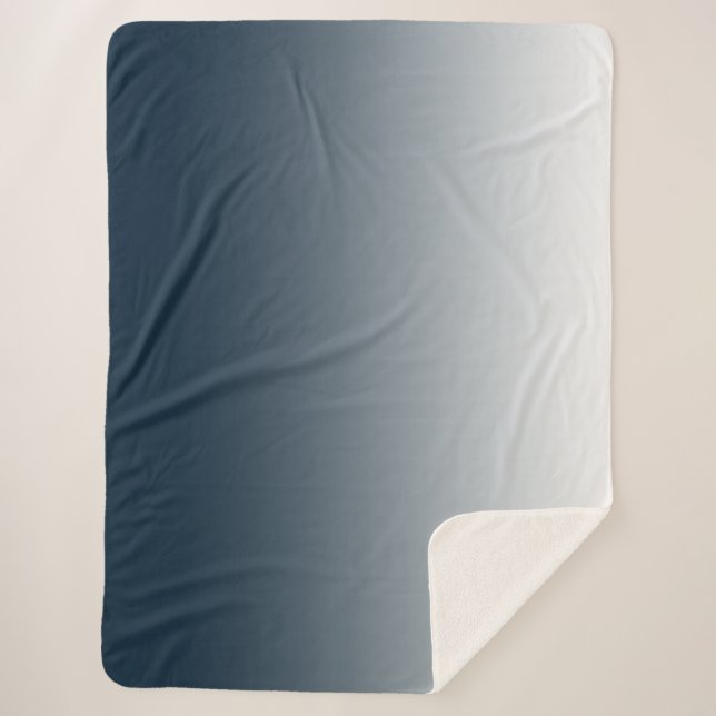 Cobertor Sherpa Gradiente azul (Frente)