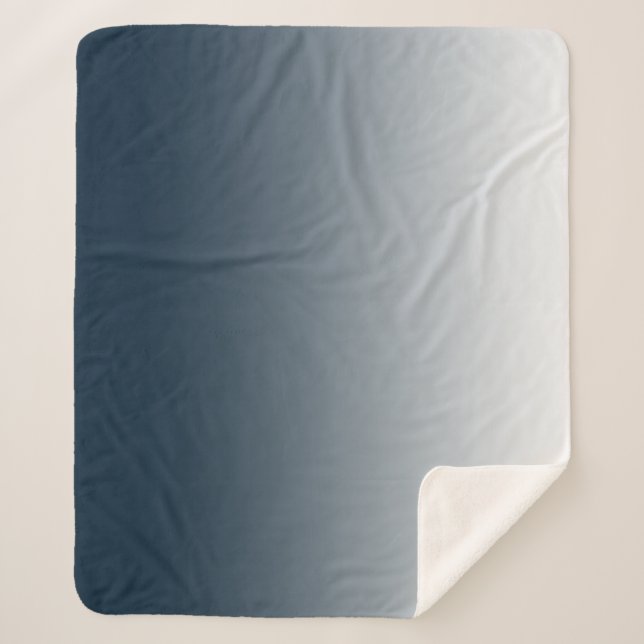 Cobertor Sherpa Gradiente azul (Frente)