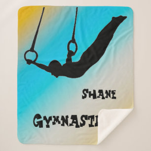 Cobertor Sherpa Gradiente de Anéis de Ginástica de Meninos