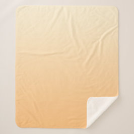 Cobertor Sherpa Gradiente de Cor Amarelo e Pêssego