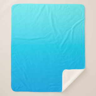Cobertor Sherpa Gradiente de cor azul