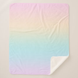 Cobertor Sherpa Gradiente de cor do Pastel