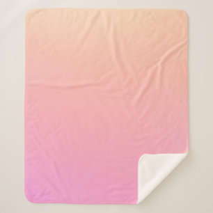 Cobertor Sherpa Gradiente de pêssego e rosa