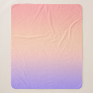 Cobertor Sherpa Gradiente roxo amarelo e rosa
