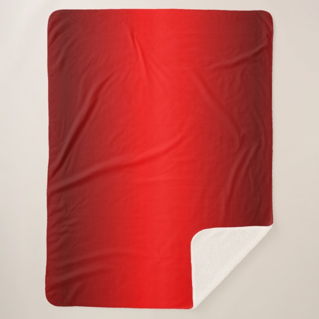 Cobertor Sherpa Gradiente Vermelho Elegante (Frente)