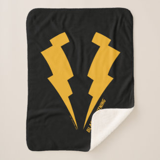 Cobertor Sherpa Gráfico Black Lightning Bolts