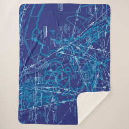 Cobertor Sherpa Gráfico de Aviação