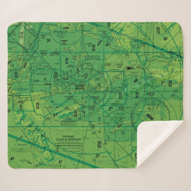 Cobertor Sherpa Gráfico de Aviação (Frente (Horizontal))