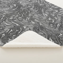 Cobertor Sherpa Grafite de cinza curvado em textura áspera