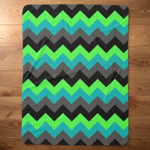 Cobertor Sherpa Grande com Chevron Preto Moderno V