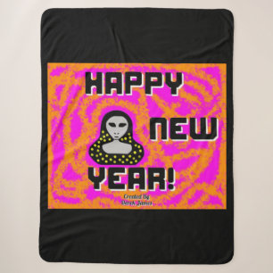 Cobertor Sherpa Grave Ano Novo Saudações Grande Sherpa Blanket