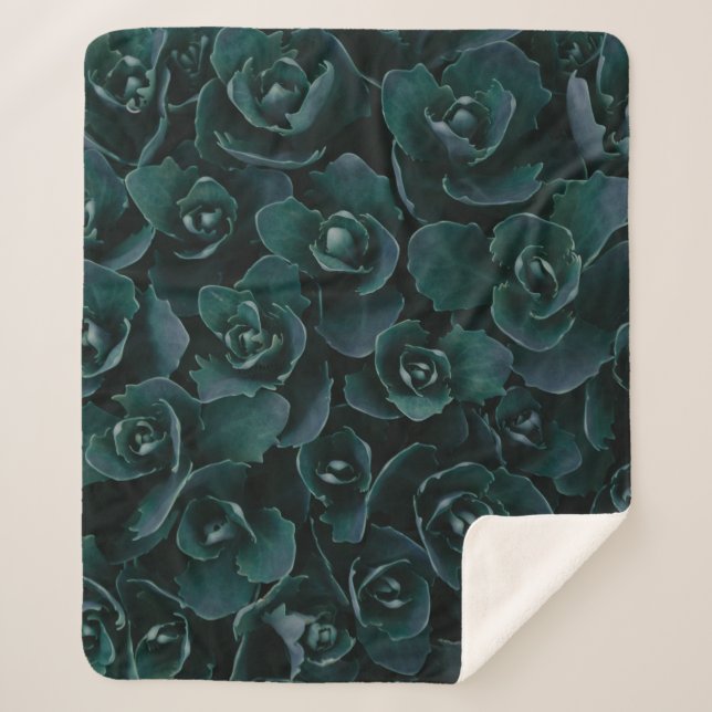 COBERTOR SHERPA GRAY PETAL FLOWER IN BLOOM (Frente)