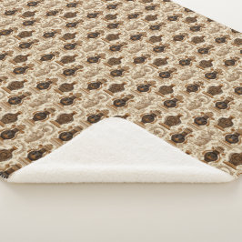 Cobertor Sherpa Grécia Antiga Toile de Jouy Padrão de Vasos Clássi