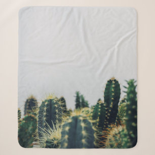 COBERTOR SHERPA GREEN CACTI