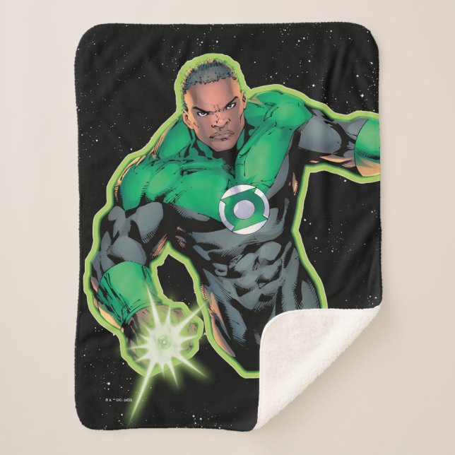 Cobertor Sherpa Green Lantern John Stewart (Frente)