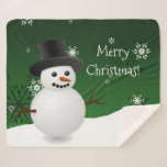 Cobertor Sherpa Green Snowman Winter Christmas Sherpa Blanket<br><div class="desc">Junta-te à nossa cena verde de inverno Snowman, Sherpa Blanket, uma encantadora adição à tua decoração de Natal e aos sotaques de Natal. Este cobertor de pelúcia apresenta uma cena festiva de inverno com um boneco de neve e um chapéu de topo rodeado por flocos de neve brancos e queda...</div>