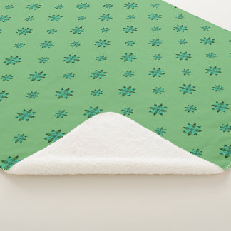 Cobertor Sherpa Green Star Sherpa Blanket