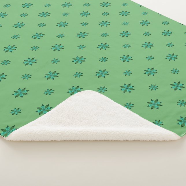 Cobertor Sherpa Green Star Sherpa Blanket (3/4)