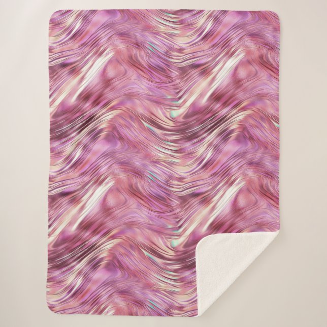 Cobertor Sherpa Grelha Dourada de Rosa Rosa Rosa Girassol (Frente)