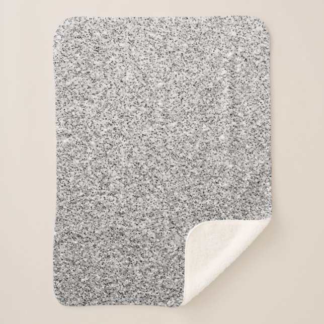 Cobertor Sherpa Grelhas de luz das cinzas de prata (Frente)