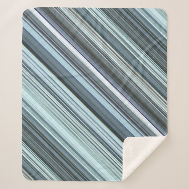 Cobertor Sherpa Greve Azul do Céu de inverno (Frente)