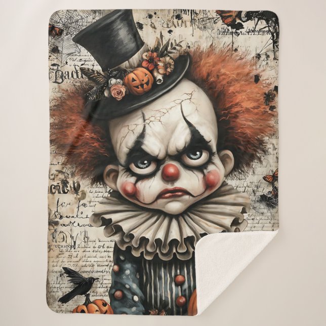 Cobertor Sherpa Grim Grin - O Mascarada Melancholy (Frente)