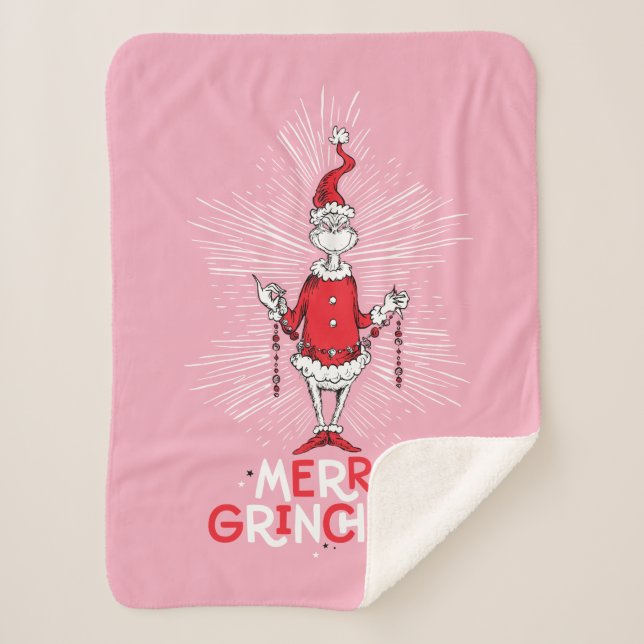 Cobertor Sherpa Grinch | Feliz Grinchmas (Frente)