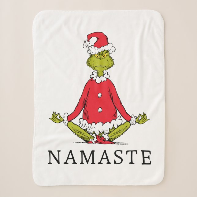 Cobertor Sherpa Grinch | Namaste Papai Noel (Frente)