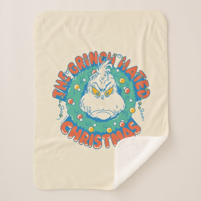 Cobertor Sherpa Grinch Odiaria o Natal (Frente)