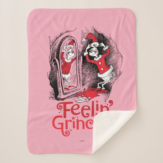 Cobertor Sherpa Grinch | Sentindo-se Grinchy (Frente)