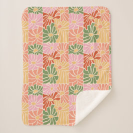 Cobertor Sherpa Groovy Retro Floral