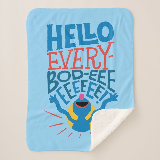 Cobertor Sherpa Grover Hello (Frente)