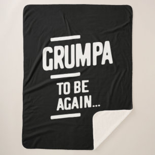 Cobertor Sherpa Grumpa Para Ser De Novo Presente para avô
