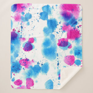 Cobertor Sherpa Grunge Mantém Textura De Aquarela