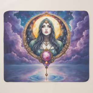Cobertor Sherpa Guardiã dos Sonhos Lunar – Guardiã da Noite.