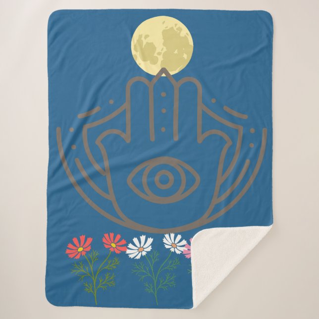Cobertor Sherpa "Guardian Moon: Customizable Protection Blanket" (Frente)