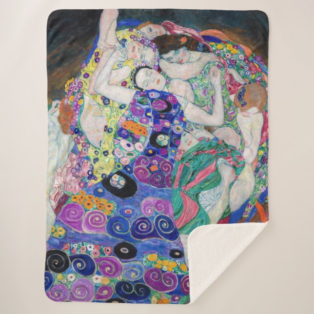 Cobertor Sherpa Gustav Klimt - A Virgem (Frente)