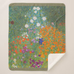 Cobertor Sherpa Gustav Klimt Flower Garden Cottage Nature<br><div class="desc">Uma bela pintura de jardim - esta é uma pintura clássica de Gustav Klimt,  chamada Jardim de Algodão,  ou Jardim Bauergarten,  1907,  que é um close up de um jardim floral,  uma pintura floral colorida.</div>