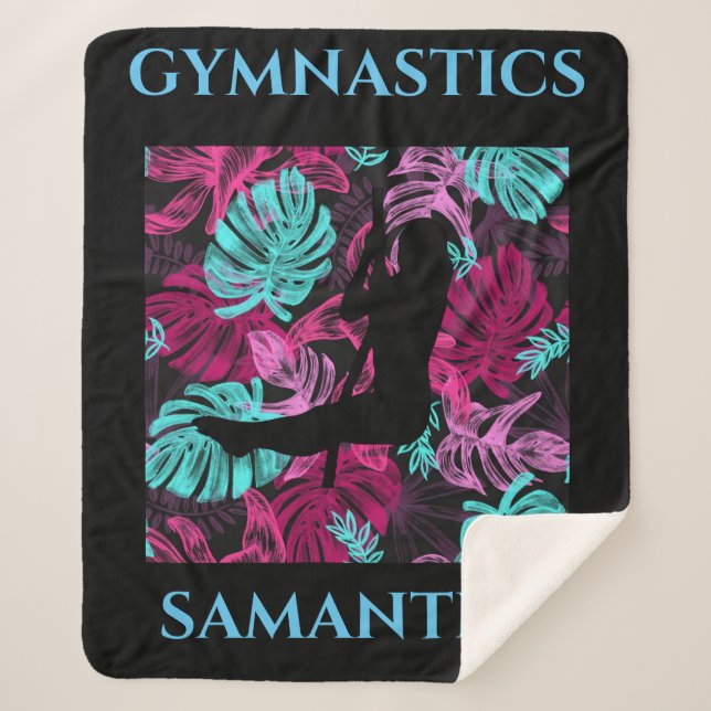 COBERTOR SHERPA GYMNASTICS GYMNAST EM ROPES BLANKET. (Frente)
