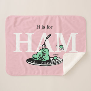 Cobertor Sherpa "H é para HAM"   Design de Alfabeto