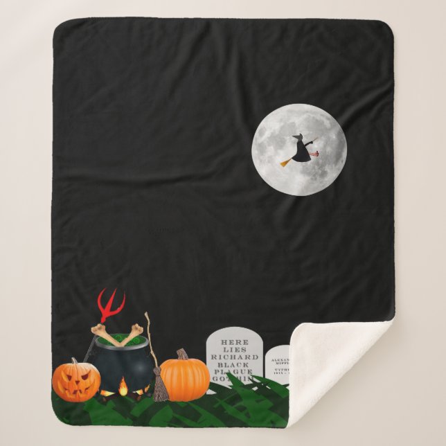 Cobertor Sherpa Halloween Fleece Blanket (Frente)