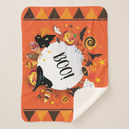 Cobertor Sherpa Halloween Holiday Fantasy Símbolos Trendy design