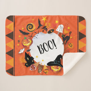 Cobertor Sherpa Halloween Holiday Fantasy Símbolos Trendy design